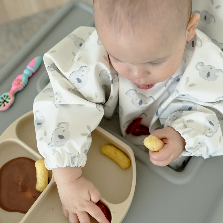 Nibble and Rest Long Sleeve Premium Smock Bib | Less Mess, More Enjoyable Mealtimes