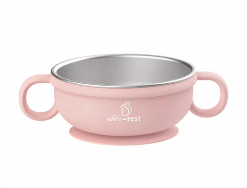 Stainless Steel and Silicone Suction Bowl