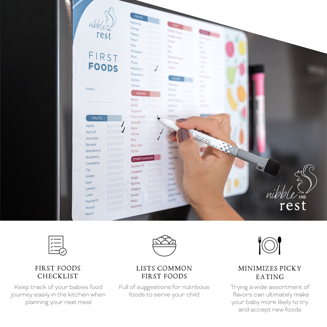 Baby First Foods Tracker | Feeding & Allergy Chart | Nibble and Rest