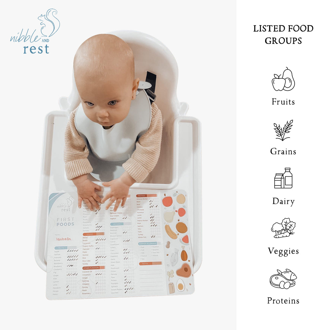 Baby First Foods Tracker | Feeding & Allergy Chart | Nibble and Rest