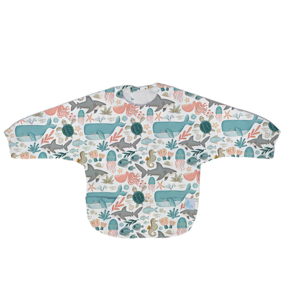 Nibble and Rest Long Sleeve Premium Smock Bib | Less Mess, More Enjoyable Mealtimes