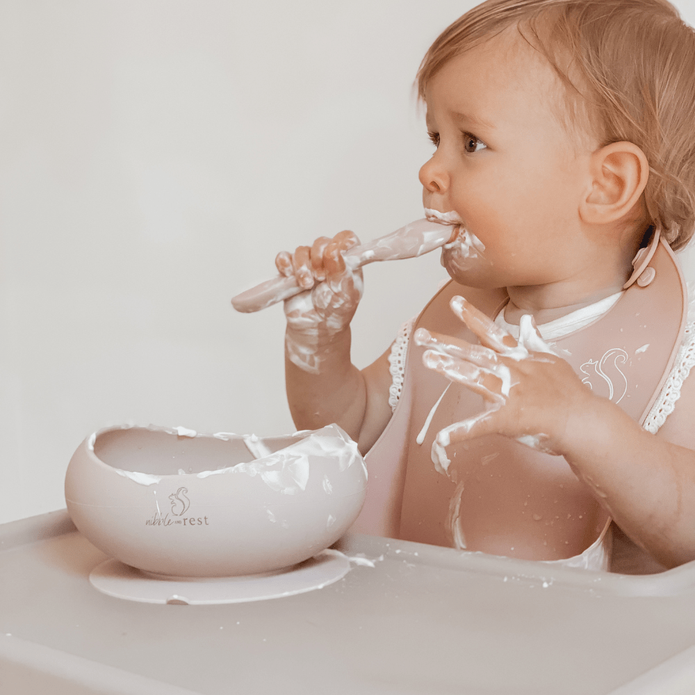 Silicone bib by Nibble and Rest