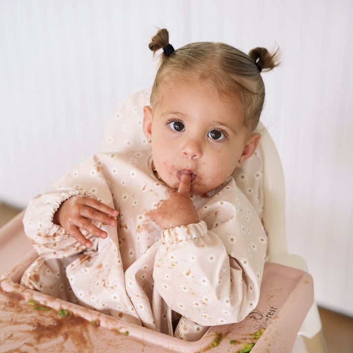 Nibble and Rest Long Sleeve Premium Smock Bib | Less Mess, More Enjoyable Mealtimes