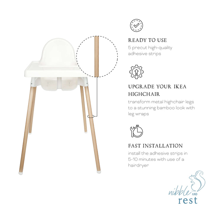 Nibble and Rest Leg Wraps | IKEA Highchair