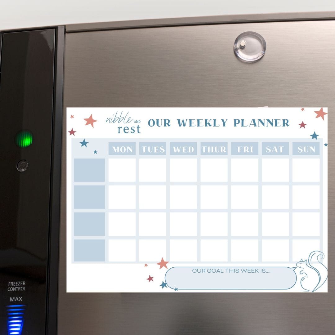 Nibble and Rest Weekly Family Planner Fridge Magnet